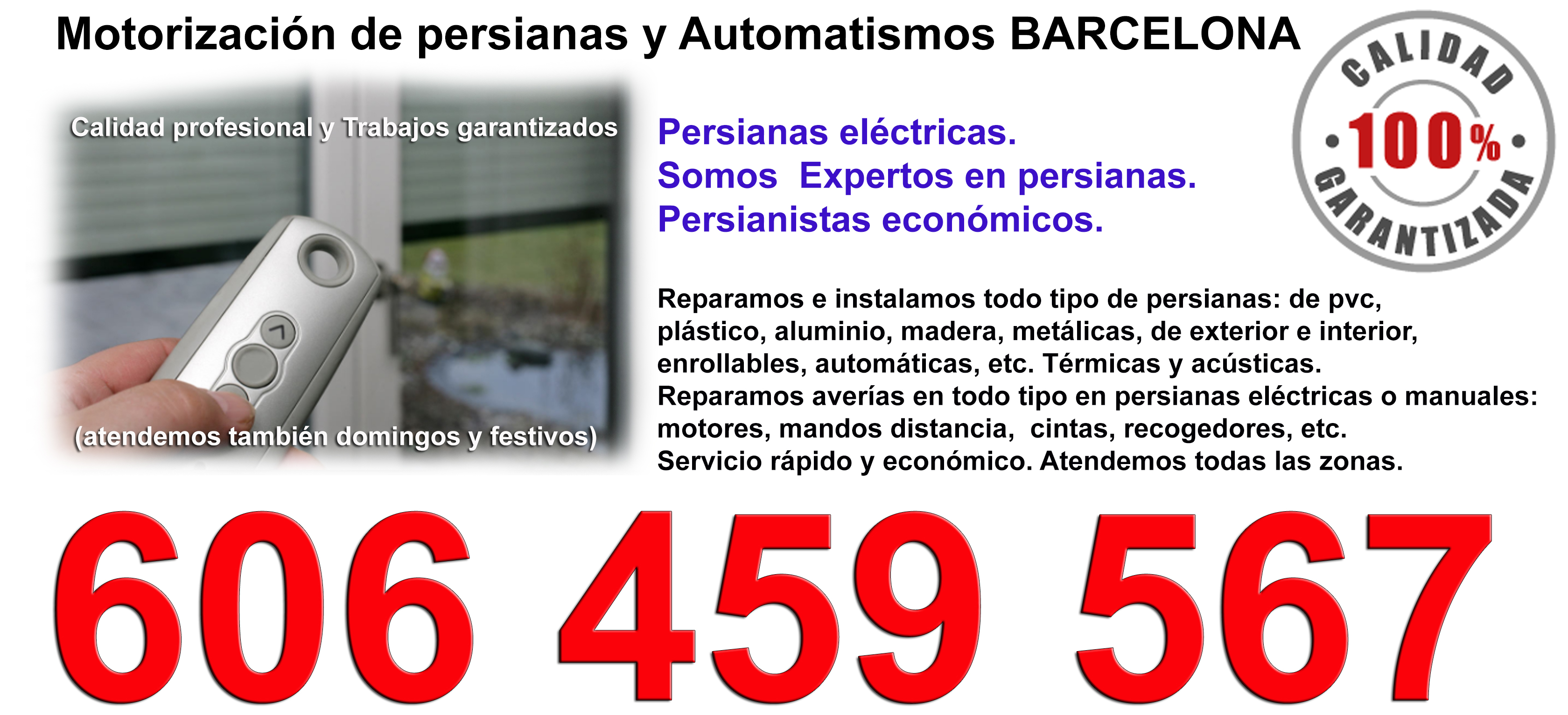 Reparaciones e instalaciones de persianas 08028